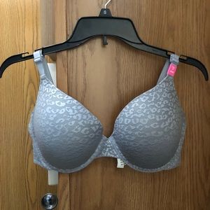 PINK silver cheetah print bra